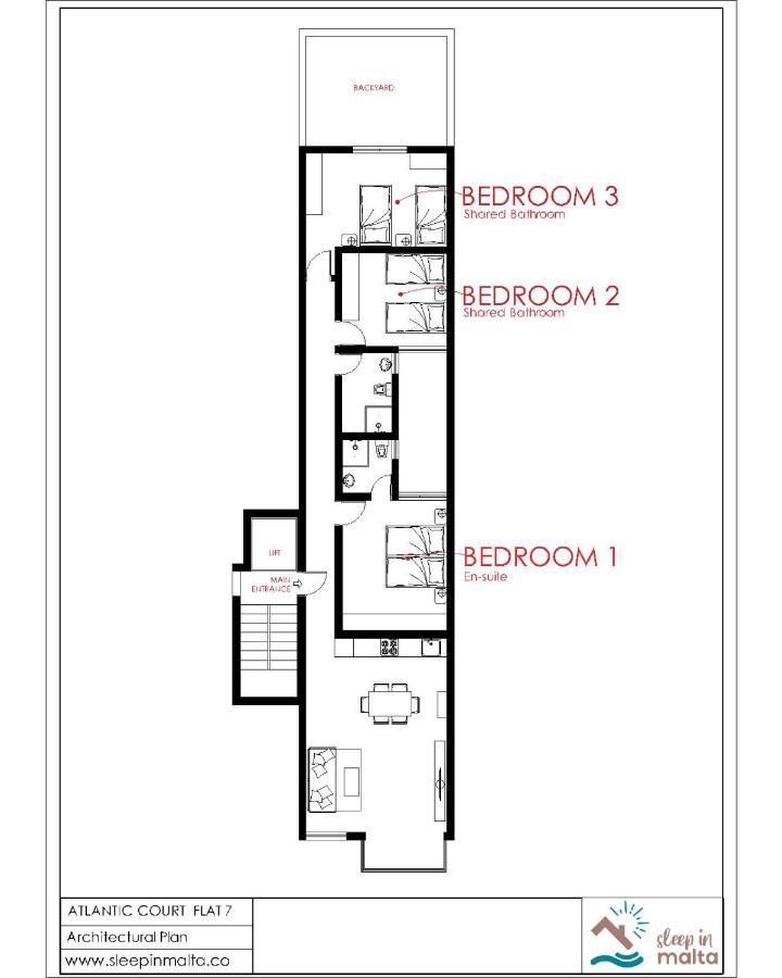F7 Room 1, Private Double Room With Private Bathroom In Shared Flat Msida Exteriör bild